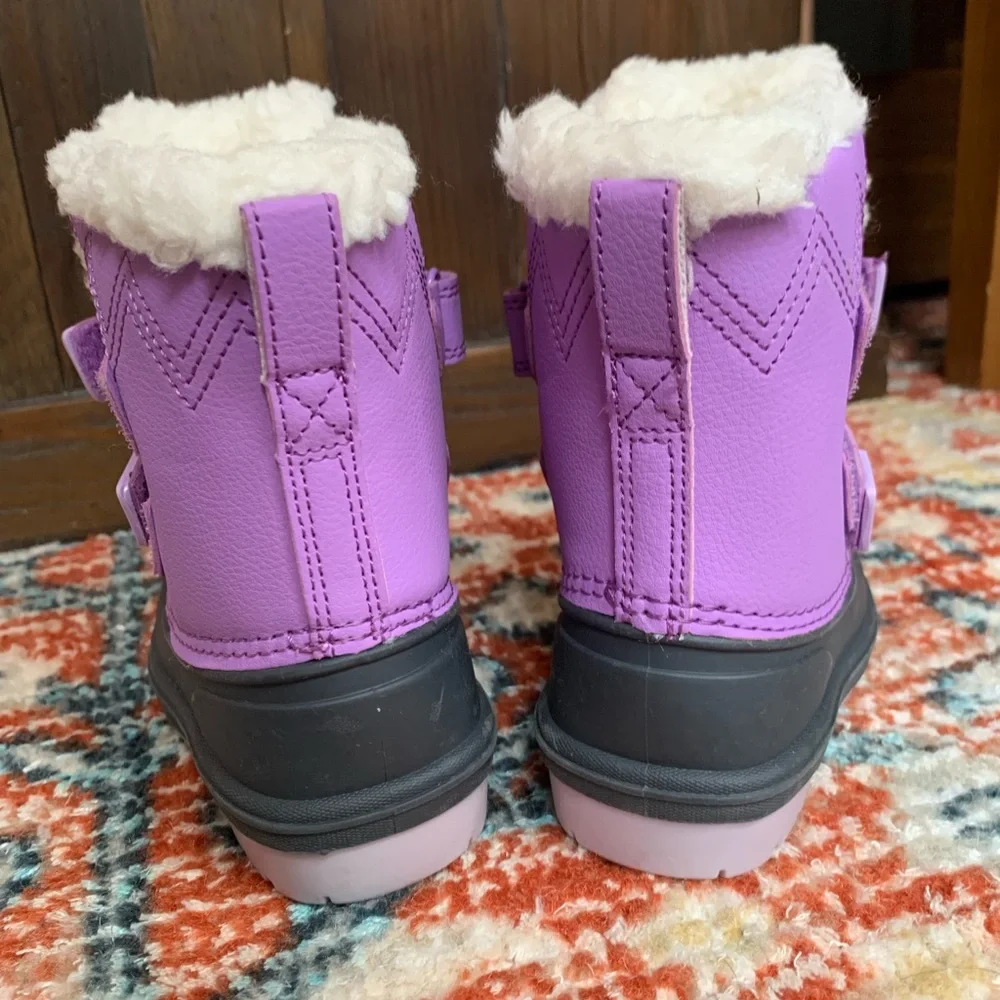 Cat & Jack Purple and Gray Snow Boots - Picture 5 of 8
